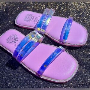 Vince Camuto Jelly Sandals - Girls Size 1 - Pastel Pink/Purple - New without Box